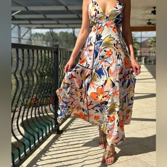 Aqua Dresses & Skirts - AQUA Maxi Dress Multi Floral